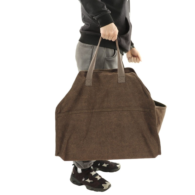 Firewood Carrier Bag Canvas Scratch Resistant Firewood Log Tote Bag