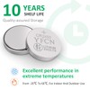 YFCN CR2450 Battery 3V Lithium Battery 5 Count Pack CR2450