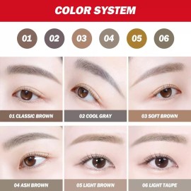 Espoir The Brow Balance Pencil - 01 Classic Brown & 04 Ash Brown [2 PACK] - 4 Ash Brown
