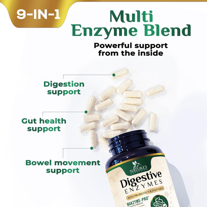 Digestive Enzymes - Multi Enzyme Complex with Bromelain, Papain, Probiotics