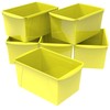 Storex Extra Large Yellow Book Bins Interlocking Organizer 6 Pack