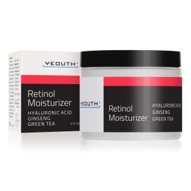 YEOUTH Retinol Face Cream with Hyaluron, Cream for Face Wrinkles, Dark Spots and Dry, Blunt Skin, Night Beauty Cream, Anti-Ageing Skincare for Men and Women, 120 g