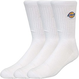 Dickies Valley Grove Crew Socks Pack of 3 (White, 43-46), White