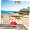 Baluue 4pcs Watermelon Shape Sand Remover Brush Lightweight Sponge Beach