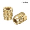 sourcing map Knurled Insert Nuts, 120Pcs M3 x 5.7mm L