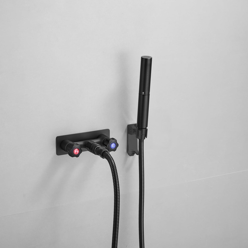 RV Camper Shower Faucet Valve with Exterior Quick Connect Shower