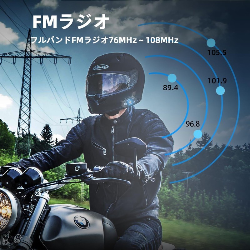 WAYXIN R9 Motorcycle Incom, Up to 6 People Simultaneous Calls,