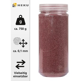 Heku 30330-15: Decorative Coloured Sand Bordeaux, 750g, in resealable tin