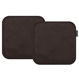 MAGMA AVARO Chair Cushion / Seat Cushion Set of 2 for Indoor and Outdoor Use, Oeko-Tex Seal, Washable up to 30°C, Pack of 2, 35 x 35 cm, Brown