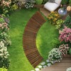 Coperat 6FT Wooden Garden Pathway,Outdoor Roll Out Decorative Curved Walkway,Weather-Resistant