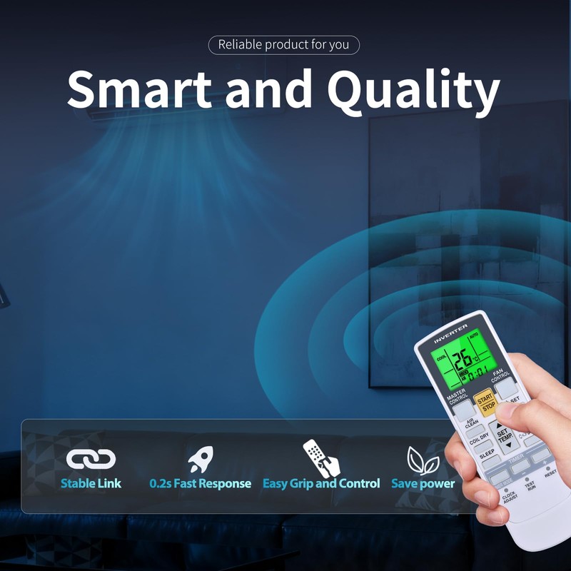 ZWP AR-RY12 AR-RAH2U Replacement Remote Control fit for Fujitsu Air