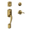 SCHLAGE Camelot Single Cylinder Handleset and Left Hand Accent Lever,