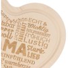 Spruchreif Breakfast Board in Heart Shape, Bread Board with Engraving,