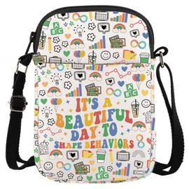 Autism Awareness Gift ABA Therapist RBT BCBA Gift It’s A Beautiful Day to Shape Behaviors Makeup Bag for Behavior Therapis (Shape Behaviors CR CA)