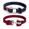 2 PCS Pulseras para Pareja,Pulseras Hombre con Grillete de Acero,Gracia