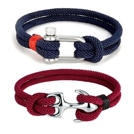 2 PCS Pulseras para Pareja,Pulseras Hombre con Grillete de Acero,Gracia Regalos para Hombre, Hombres Regalos Originales,Accesorios para Hombre,Pulseras a Distancia Pareja para Novio,Exterior,Deportes