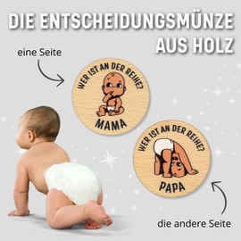 ZUKLA® Gifts for Birth for Parents - Decision Coin Mum Dad - Baby Shower Gift, Pregnancy Gift for Expectant Mothers & Dads