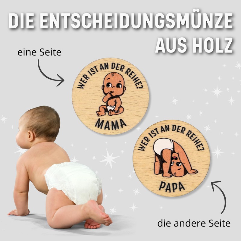 ZUKLA® Gifts for Birth for Parents - Decision Coin Mum