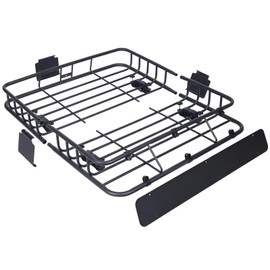 Roof Cargo Basket & Carrier - Heavy-Duty Steel, Top Mount Design for SUVs & Trucks, 150lbs Max Capacity Roof Rack, Universal Compatibility (43" x 38.5")