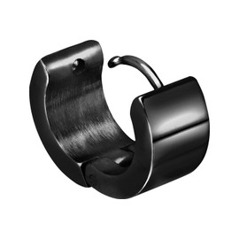 FILANGO 1 Pair of Surgical Steel Creoles, Rounded, Choice of Colours and Sizes, Stainless Steel