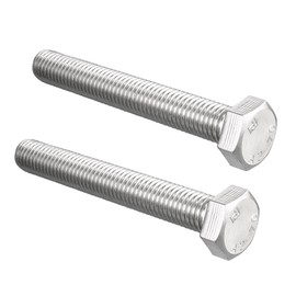 sourcing map M14 Hex Bolt M14-2 x 100mm 304 Stainless Steel 4.8 Grade Fully Threaded Hexagonal Head Screw Bolts 2pcs