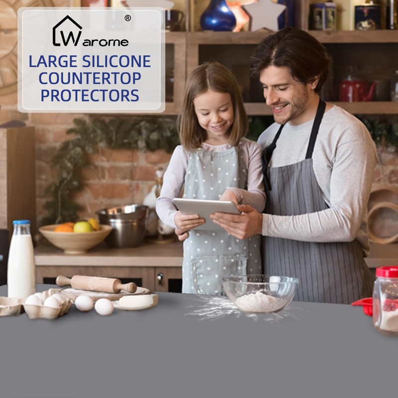 Warome Silicone Mat,78.7”x 23.6” Heat Resistant Mats for Countertop,Extra Large