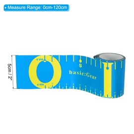 PATIKIL Fish Ruler 120cm, Waterproof Fish Measuring Tape for Boat Fishing Kayak Workbench, Blue Yellow