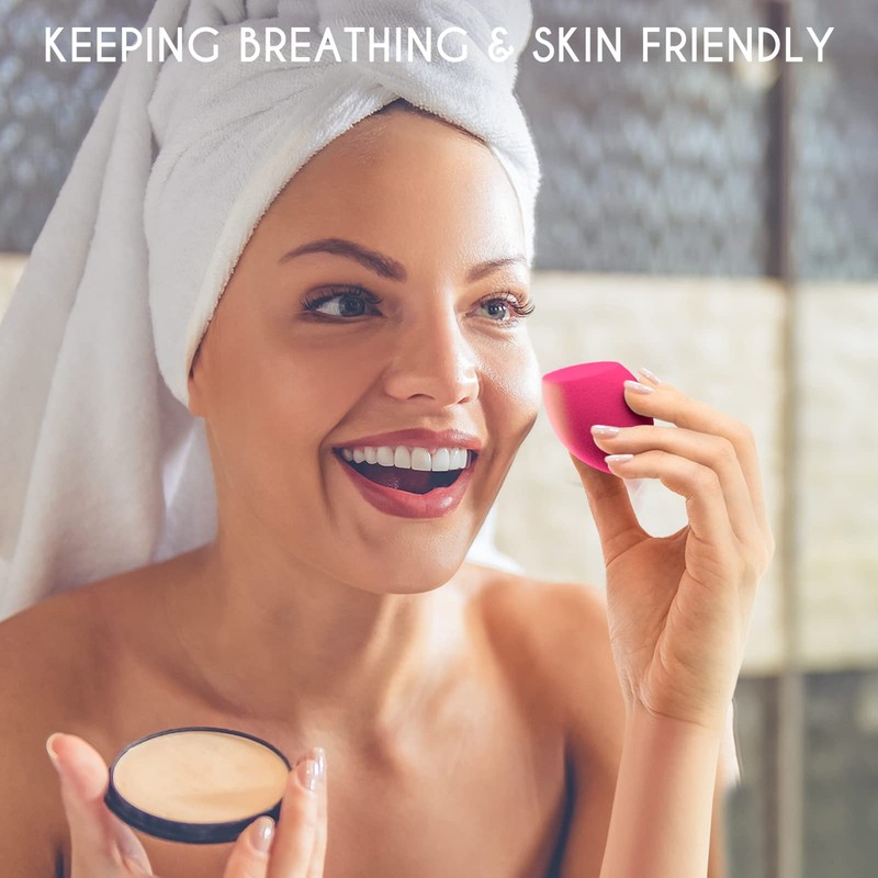 Makeup Sponge for Face, Larbois Foundation Sponge with Travel Case