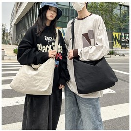 VIBRIPRIYA Women's Tote Bag, Canvas, Large Capacity, Shoulder Bag, Canvas Tote, Canvas Tote Bag, Women's, Shoulder Bag, Crossbody Wear, Commuting to Work or School, Black