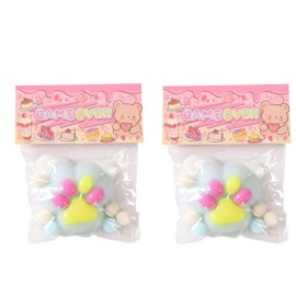 2PCS Taba Squishy Cat Paw Squeeze Toys,Sensory Fidget Toy for Your Best Mellow and Chill,Birthday Gift, Squishy Toys for Kids Teenage (Blue-2PCS)