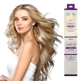 Janet Collection Natural Remy Human Hair Tape In Extenstion 20Pcs ([24"] GOLDEN BLONDE)