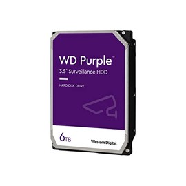 Western Digital 6TB WD Purple Surveillance Internal Hard Drive HDD - SATA 6 Gb/s, 256 MB Cache, 3.5" - WD63PURZ