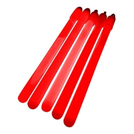 Glowtopia 6 inch Glow Sticks/Glow Batons (1cm thick) - Premium Glowsticks (Red, 25 Pack)