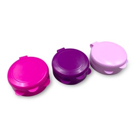 Paquete de 3 pastilleros redondos con tapa abierta, organizador de bolsillo pequeño, recipientes diarios, soporte para medicamentos, vitaminas y suplementos, ideal para viajes perfectos