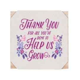 Cheersville! Desk Plant for Home or Office Decor - Growing Kit - Appreciation Plant Cube - Parent (Thank You for Helping Us Grow - 3 Pack)