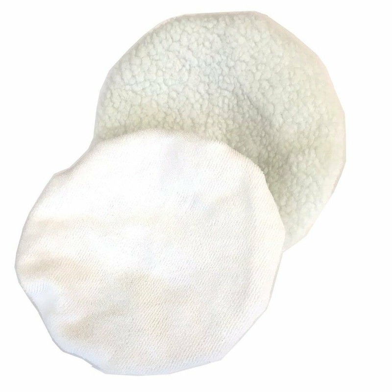 (PACK OF 2) 240mm Polishing bonnets Lambs wool & Terry