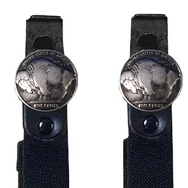 Hot Leathers Unisex-Adult Buffalo Nickel Motorcycle Riding Pant Clip (Black, One Size)