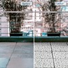 SUNWINGS 4PCS Natural Stone Interlocking Deck Tiles 12"x12" Pebble Waterproof