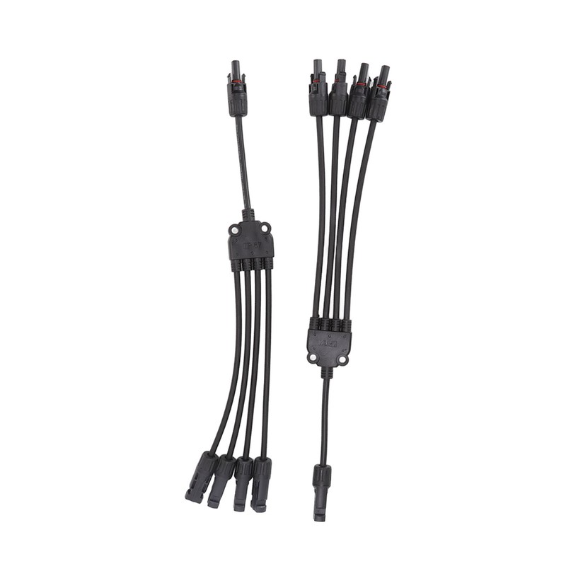 One Pair Solar Panel Adapter Y Branch 1 to 4