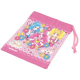 Komori Resin Healing Pretty Cure Cup Bag 5.9 x 7.3 x Gusset 3.1 inches (15 x 18.5 x 8 cm), Pink