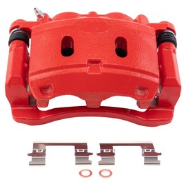 TRQ Performance Front Left Performance Brake Caliper Red Drivers Side Compatible with 2006-2013 INFINITI QX56 2014-2022 QX80 2006-2023 Nissan Armada 2008-2023 TITAN