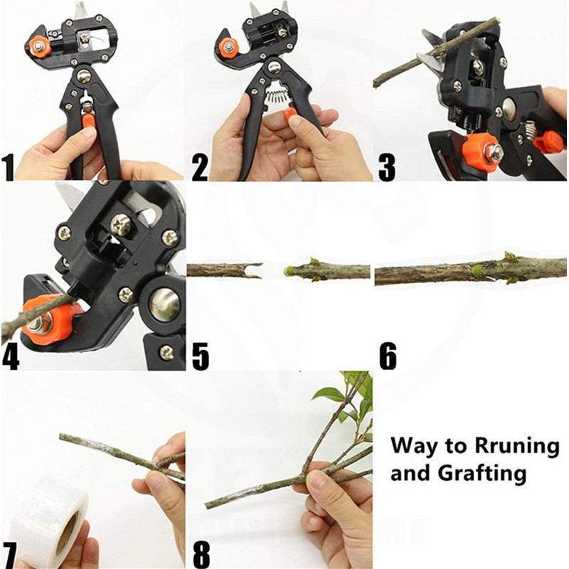 Garden Graft Tool, 4EVERHOPE Pfropfschere mit 2 zusätzlichen Klingen und