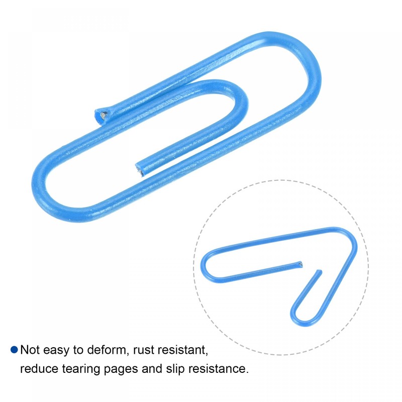 sourcing map Paper Clips Small Size 1.1 Inch Vinyl Coated