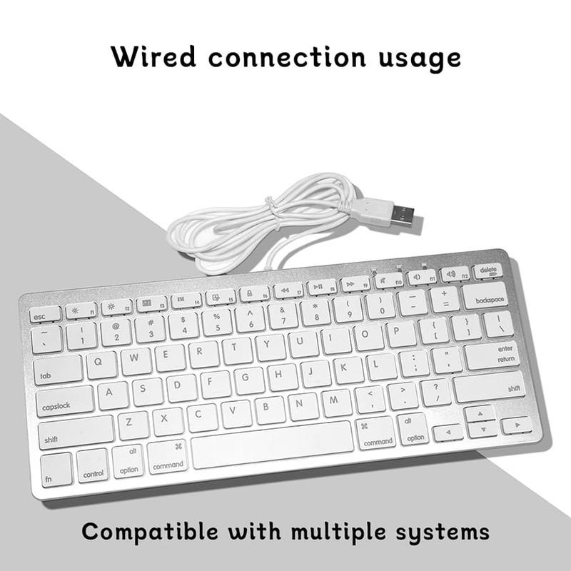 JOMAA 78 Keys Wired Backlit Silent Mini Keyboard - Multi-Function
