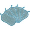 6PCS Reusable Sponges Kitchen Double-Side Microfiber Sponge Non Scratch Microfiber