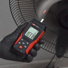 TASI Tachometer Contact & Non-contact Digital Tachometer Laser Photo Tachometer 3～100000RPM High Accuracy RPM Tachometer Backlit Display Data Hold Auto Power Off