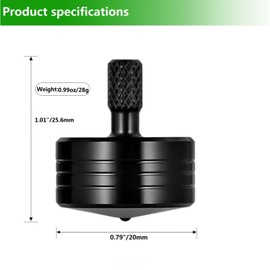 LOQATIDIS Precision Metal Spinning Top, Perfect Balance, Long Rotation Time of More Than 10 Minutes, Portable EDC Table Toy (Black Style 4)