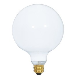 Satco S3004 120-Volt 150-Watt G40 Medium Base Light Bulb, Gloss White