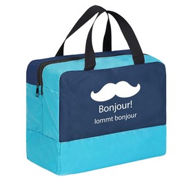 Formemory Pool Bag, Beach Bag, Double Layer, Separate Wet, Wet and Dry, Large Capacity, Waterproof, Gym Bag, Tote Bag, For Girls, Boys, Fitness, Sports, Yoga Bag, Swimming Bag, blue (dark)
