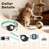 Airtag Cat Collar Breakaway, Reflective Cats Collars with Bell (Teal)